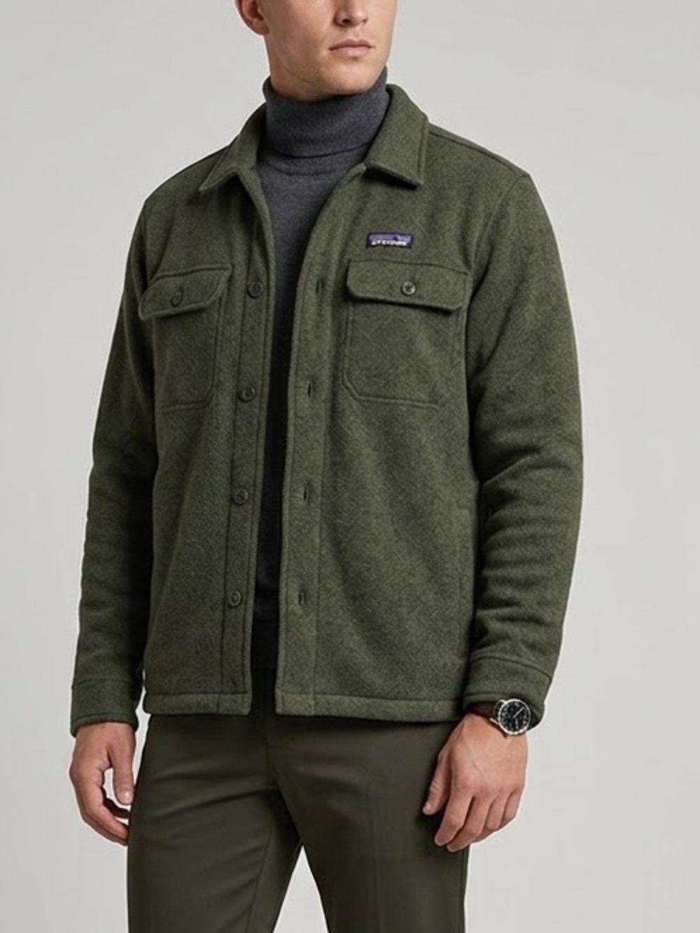 Patagonia Better Sweater Shirt Jacket Mens S Green Excellent Fleece Shacket